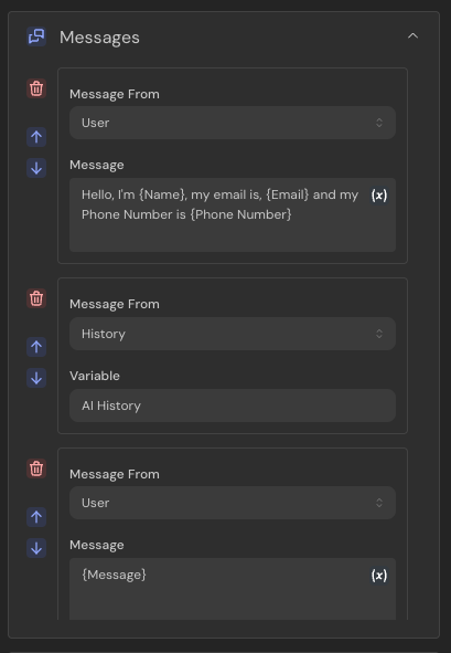 Gemini Element Message History
